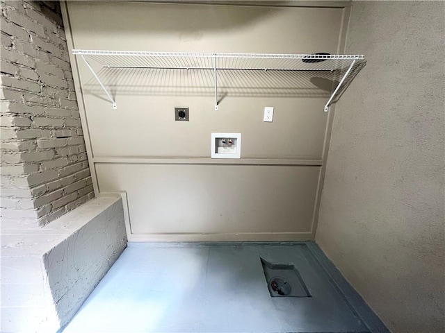 laundry room featuring electric dryer hookup and laundry area