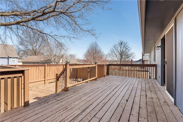 deck with fence