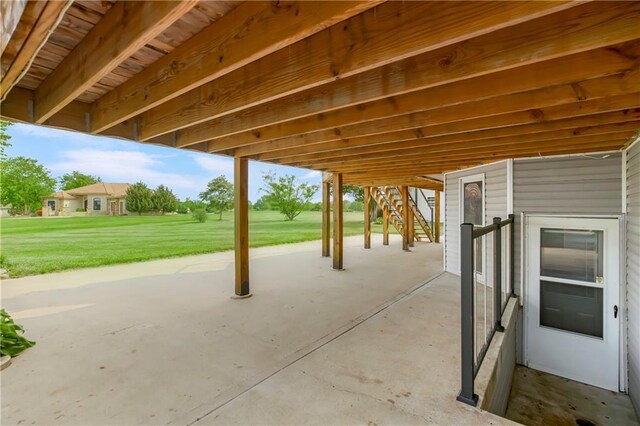 1796 NW 770th Rd, Bates City, MO 64011 - view of patio featuring stairs