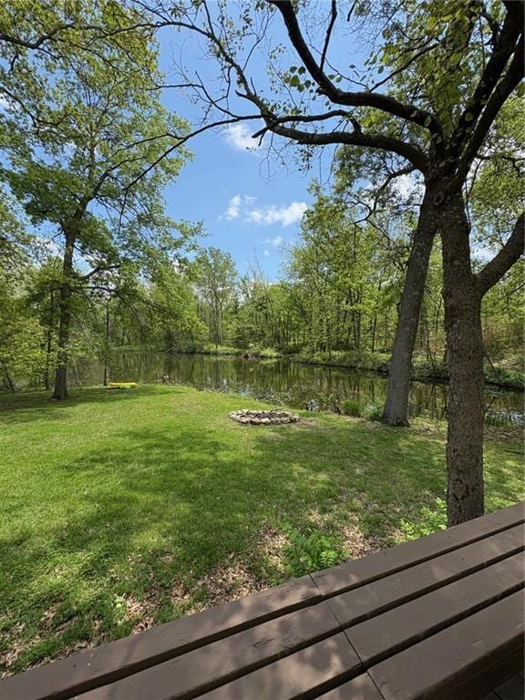 350 NW 71p Rd, Clinton, MO 64735 - view of yard with a water view