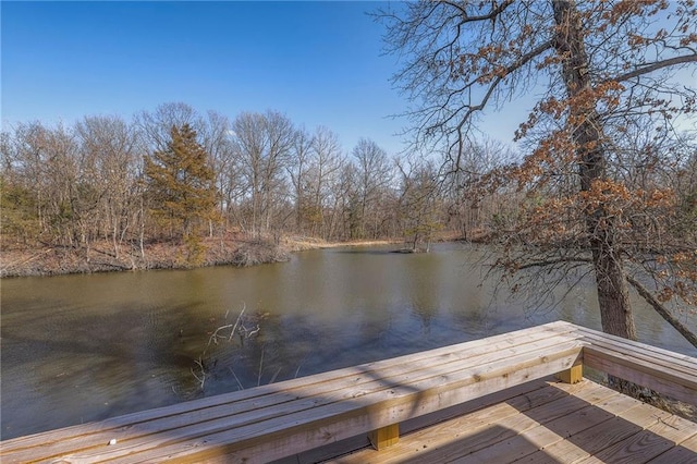 350 NW 71p Rd, Clinton, MO 64735 - dock area featuring a water view and a view of trees