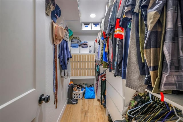 350 NW 71p Rd, Clinton, MO 64735 - walk in closet with wood finished floors