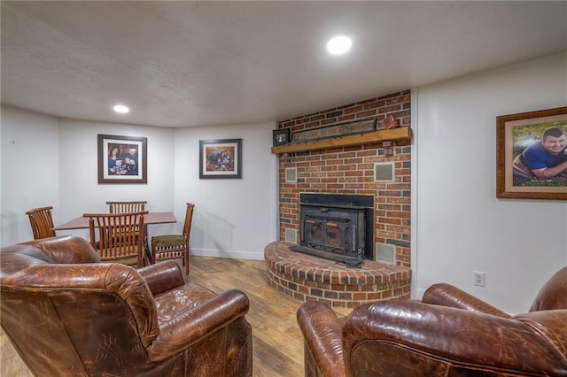 350 NW 71p Rd, Clinton, MO 64735 - living room with baseboards, recessed lighting, and wood finished floors