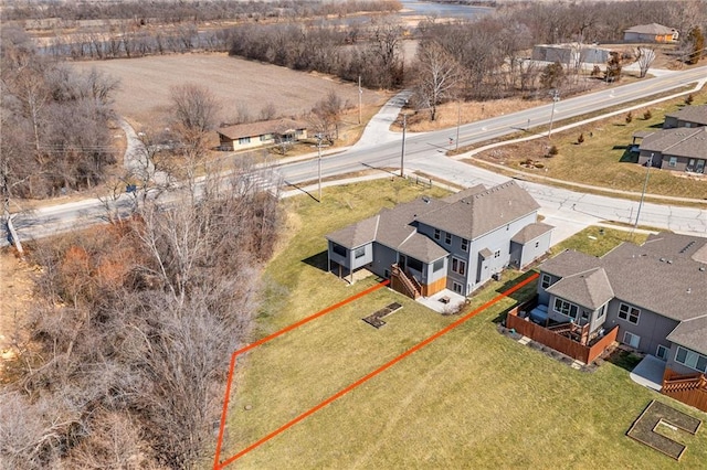 bird's eye view featuring a rural view