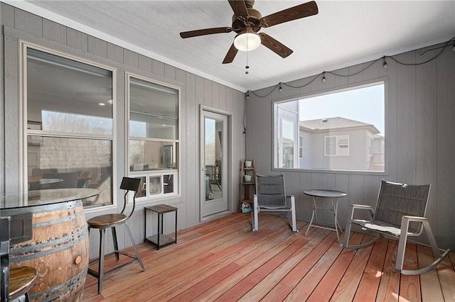 view of sunroom / solarium
