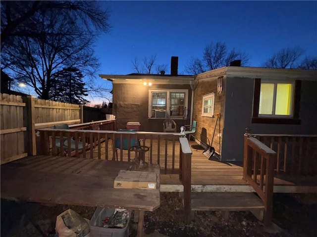 wooden deck with fence