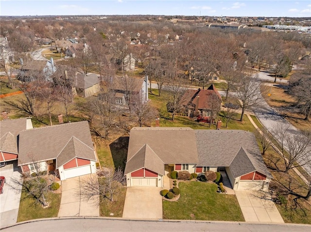 birds eye view of property featuring a residential view