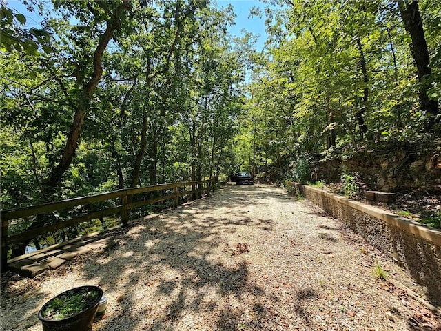 view of yard featuring driveway