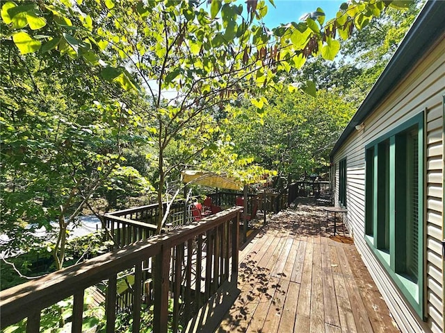 view of wooden deck