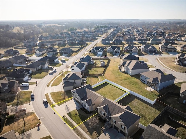 drone / aerial view featuring a residential view