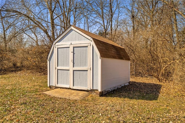 view of shed