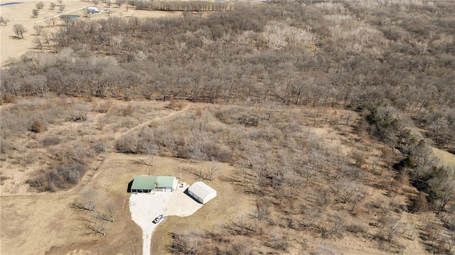 bird's eye view with a rural view