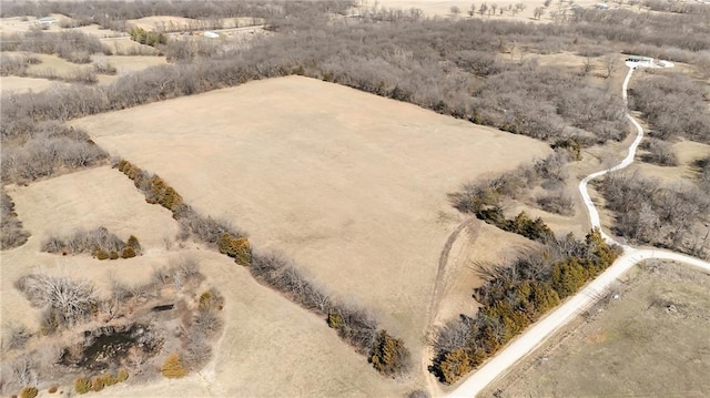 aerial view with a rural view