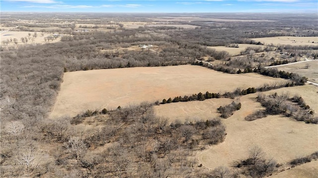 bird's eye view with a rural view