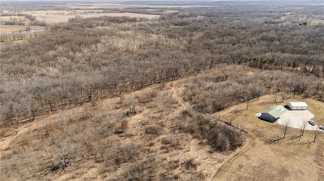 bird's eye view with a rural view