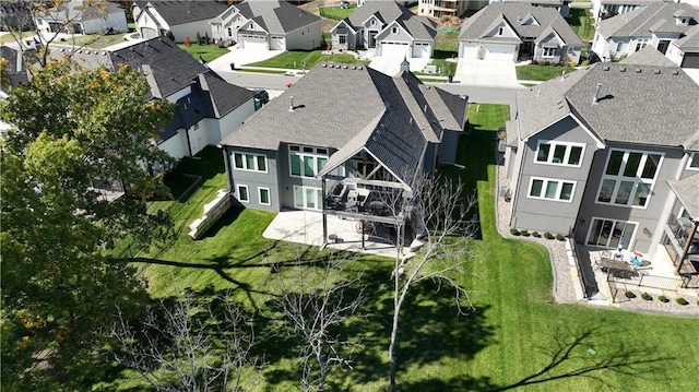 bird's eye view featuring a residential view