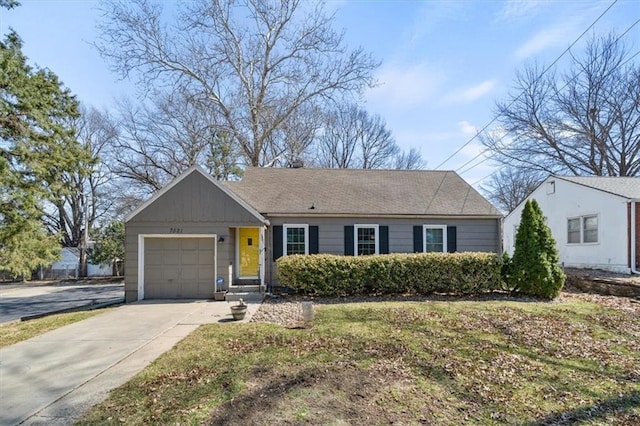 single story home with an attached garage and driveway