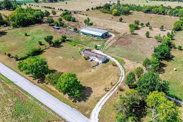 drone / aerial view featuring a rural view