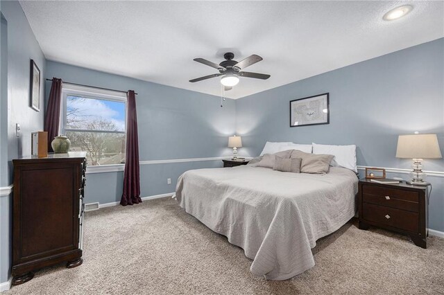 1008 Bristol Way, Liberty, MO 64068 - bedroom featuring a ceiling fan, baseboards, and light carpet