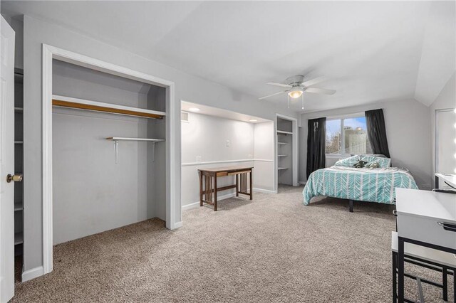 1008 Bristol Way, Liberty, MO 64068 - bedroom featuring a closet, a ceiling fan, and carpet