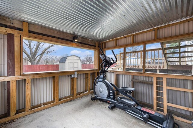 1008 Bristol Way, Liberty, MO 64068 - workout room with metal wall