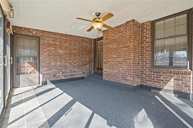 view of patio / terrace featuring a ceiling fan