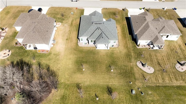 aerial view featuring a residential view