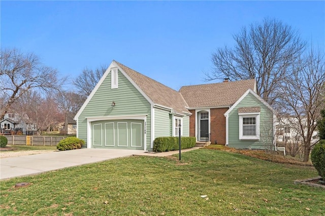 12109 Overbrook Ct, Leawood, KS 66209 - view of front of house featuring driveway, a shingled roof, and an attached garage