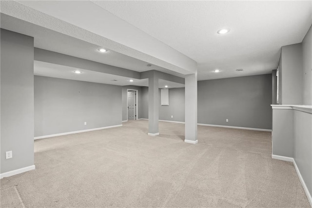 12109 Overbrook Ct, Leawood, KS 66209 - finished basement with recessed lighting and light carpet
