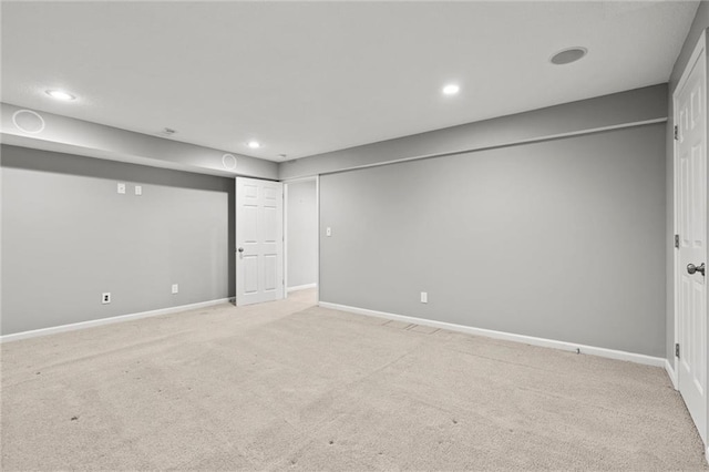 12109 Overbrook Ct, Leawood, KS 66209 - finished below grade area featuring recessed lighting and light colored carpet