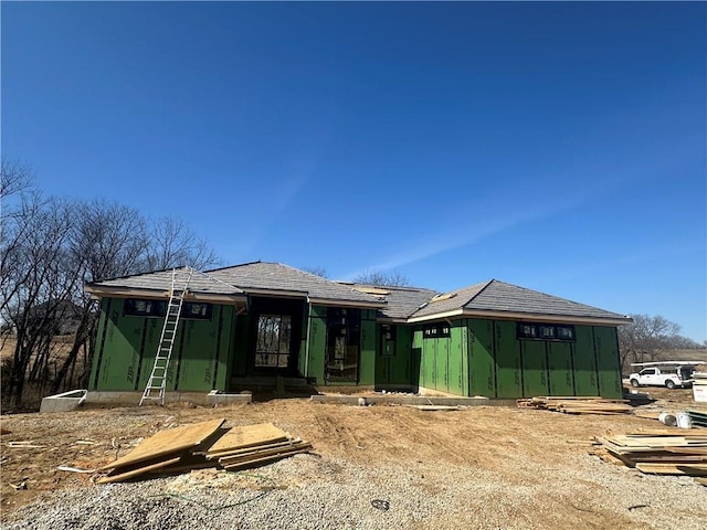 view of unfinished property