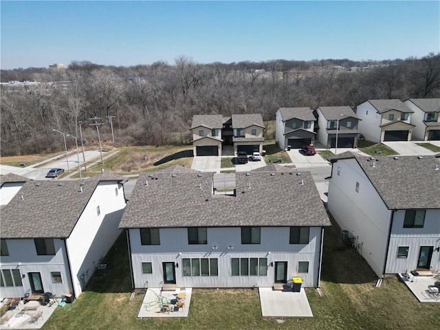 aerial view featuring a residential view