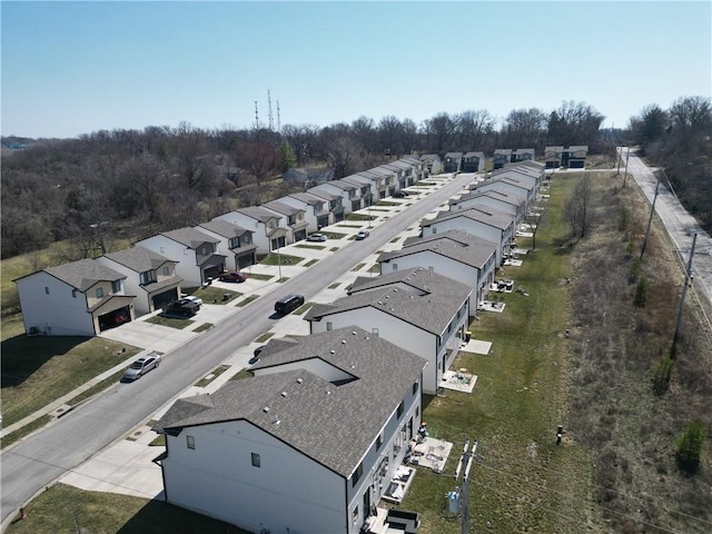 drone / aerial view featuring a residential view