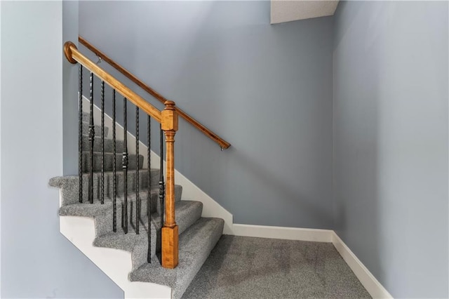 24987 W 150th Ct, Olathe, KS 66061 - stairway with baseboards and carpet floors