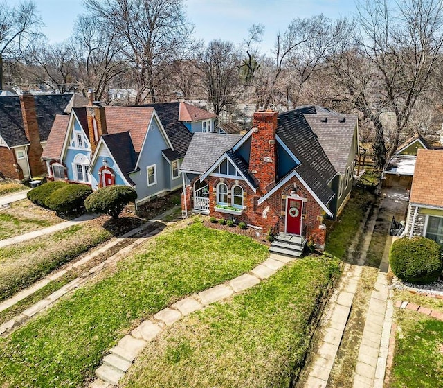 drone / aerial view featuring a residential view