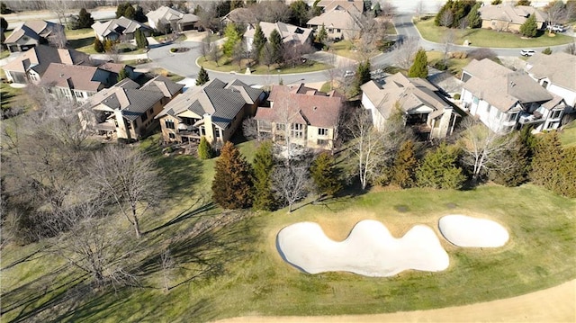 drone / aerial view with a residential view