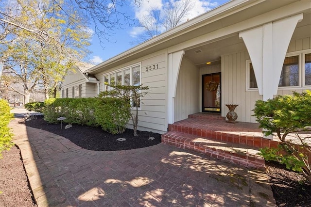 view of doorway to property