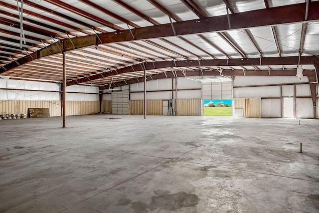 garage featuring metal wall