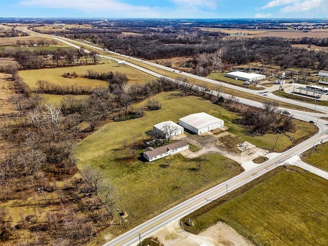 bird's eye view with a rural view