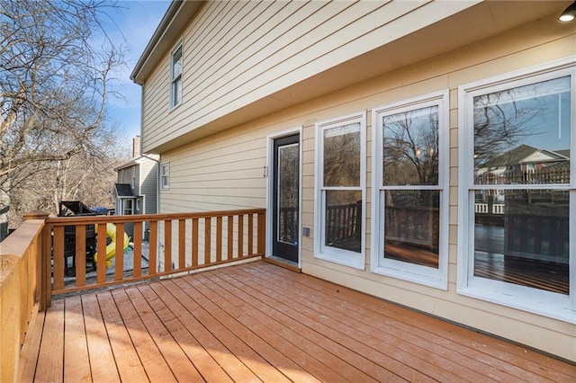 view of wooden deck