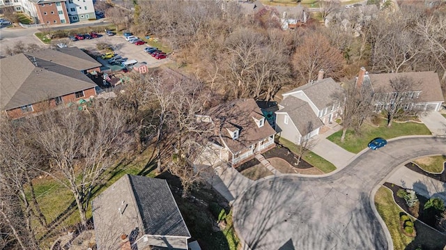 aerial view featuring a residential view