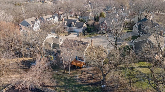 birds eye view of property featuring a residential view