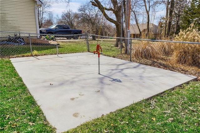 view of patio / terrace featuring fence