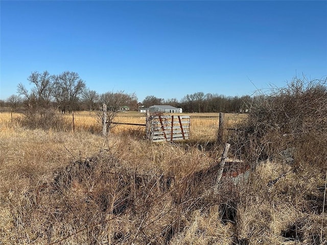 view of yard with a rural view