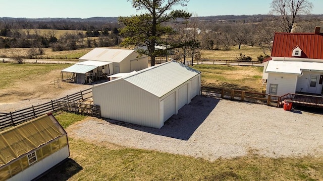 aerial view featuring a rural view