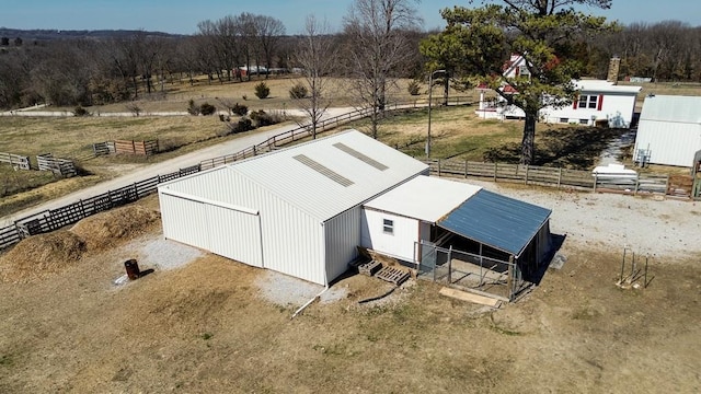 bird's eye view featuring a rural view