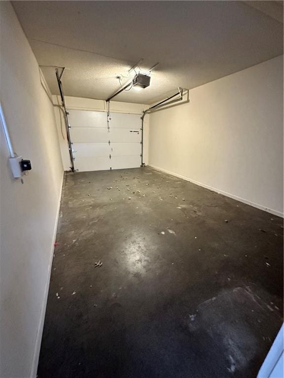 garage with baseboards