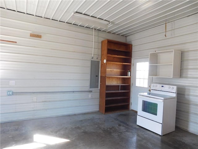 garage with electric panel