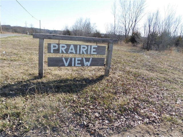 view of community sign