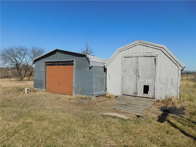 view of shed